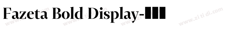 Fazeta Bold Display字体转换